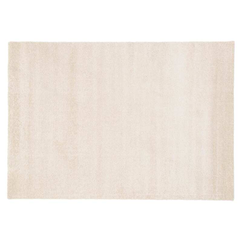 Rechteckiger Teppich mit langem Flor aus Polypropylen in einfarbigem Design 