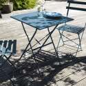 Klappbarer Bistrot-Gartentisch, quadratisch, 60 x 60 cm