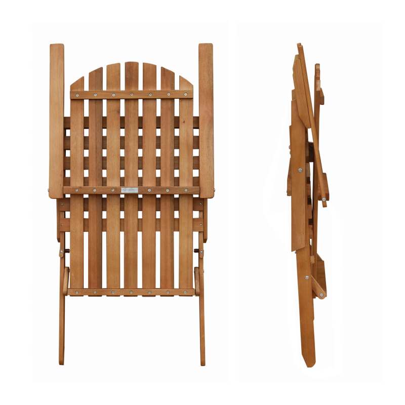 Set aus 2 klappbaren, verstellbaren Relaxsessel mit 3 Positionen aus FSC®-zertifiziertem Eukalyptusholz  (5/6)