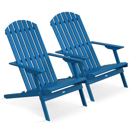 Set aus 2 klappbaren, verstellbaren Relaxsessel mit 3 Positionen aus FSC®-zertifiziertem Eukalyptusholz