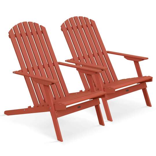 Set aus 2 klappbaren, verstellbaren Relaxsessel mit 3 Positionen aus FSC®-zertifiziertem Eukalyptusholz