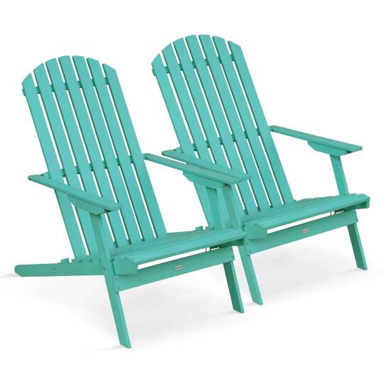 Set aus 2 klappbaren, verstellbaren Relaxsessel mit 3 Positionen aus FSC®-zertifiziertem Eukalyptusholz