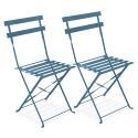 Set aus 2 klappbaren Bistro-Gartenstühlen