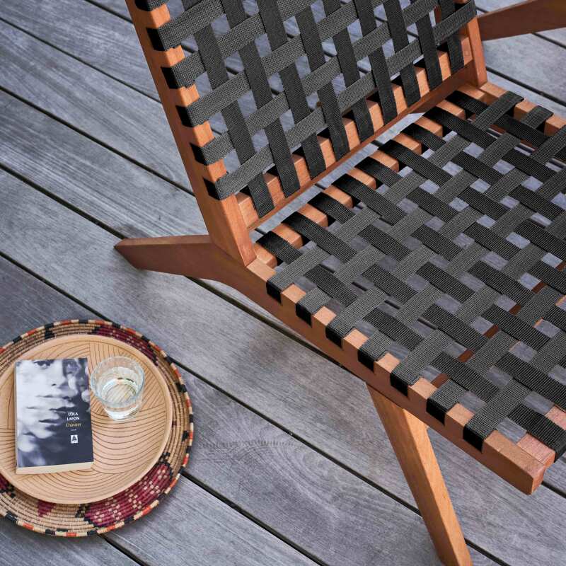 Entspannungssessel aus FSC®-zertifiziertem Eukalyptusholz