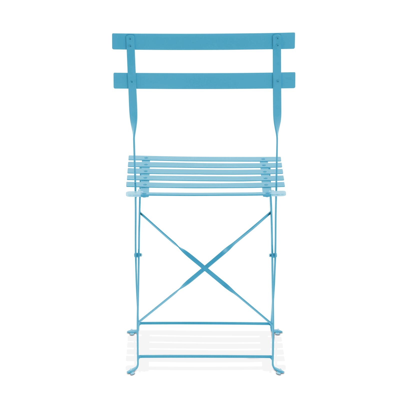 Set aus 2 klappbaren Bistro-Gartenstühlen