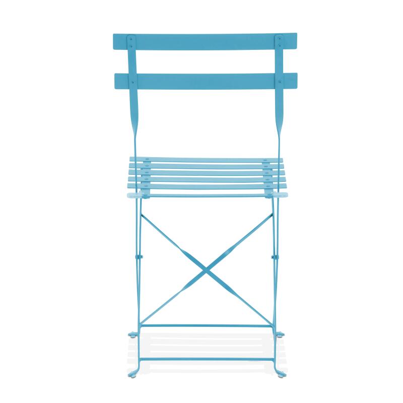 Set aus 2 klappbaren Bistro-Gartenstühlen