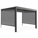 Motorisierte / beleuchtete angelehnte Pergola aus Aluminium 3x4m mit 1, 2 oder 3 Markisen