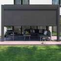Motorisierte / beleuchtete angelehnte Pergola aus Aluminium 3x4m mit 1, 2 oder 3 Markisen