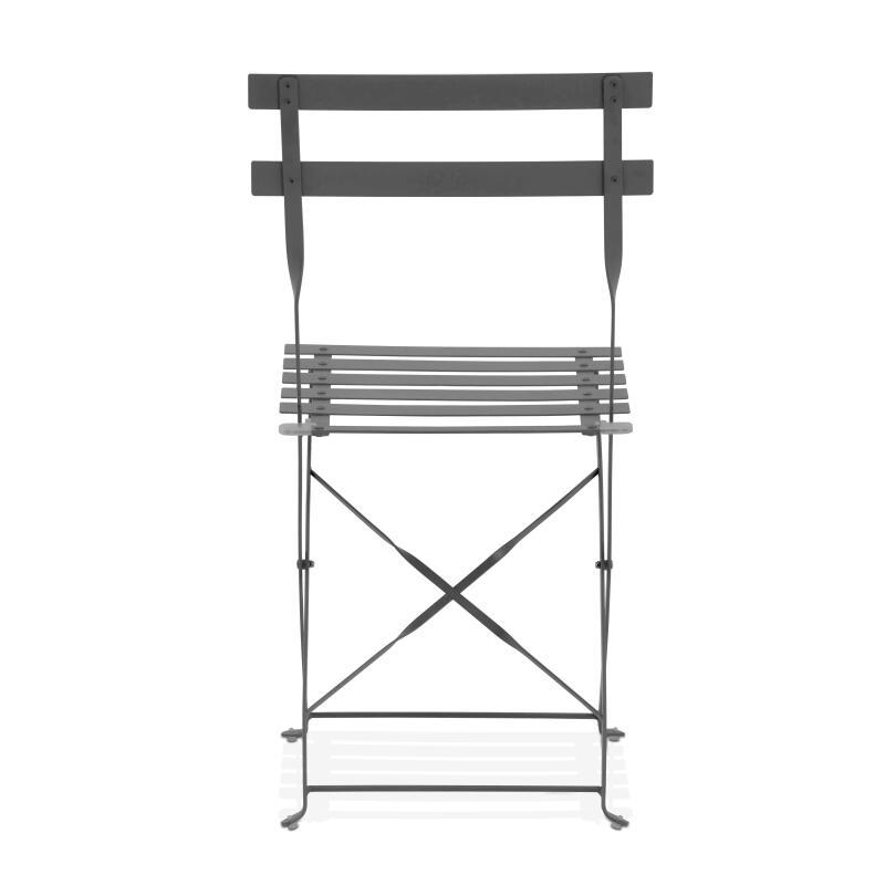 Set aus 2 klappbaren Bistro-Gartenstühlen