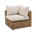 Ecksofa-Gartenlounge-Set mit 5 Sitzplätzen aus geflochtenem Kunstharz