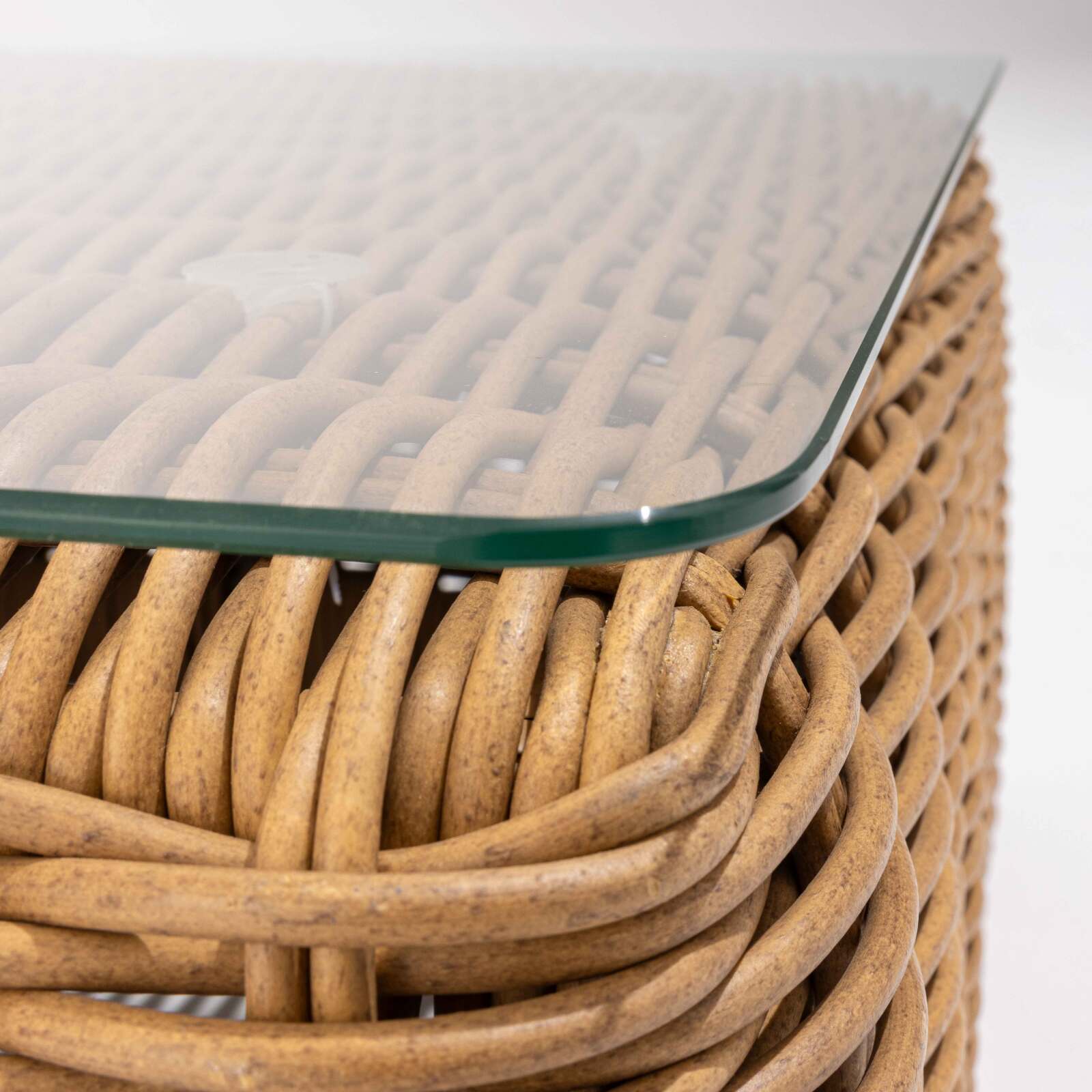 Ecksofa-Gartenlounge-Set mit 5 Sitzplätzen aus geflochtenem Kunstharz