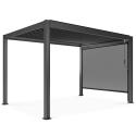 Selbsttragende bioklimatische Aluminium-Pergola mit 3x4m und 1, 2 oder 3 Markisen