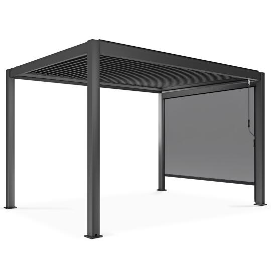 Selbsttragende bioklimatische Aluminium-Pergola mit 3x4m und 1, 2 oder 3 Markisen