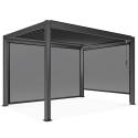 Selbsttragende bioklimatische Aluminium-Pergola mit 3x4m und 1, 2 oder 3 Markisen