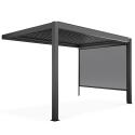 Angebaute bioklimatische Pergola 3x4m aus Aluminium mit 1, 2 oder 3 Markisen