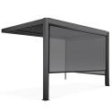 Angebaute bioklimatische Pergola 3x4m aus Aluminium mit 1, 2 oder 3 Markisen