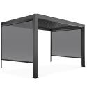 Angebaute bioklimatische Pergola 3x4m aus Aluminium mit 1, 2 oder 3 Markisen