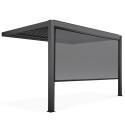 Angebaute bioklimatische Pergola 3x4m aus Aluminium mit 1, 2 oder 3 Markisen