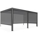 Bioklimatische Pergola 3x6m aus Aluminium mit 2 oder 4 angelehnten Markisen