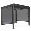 Freistehende bioklimatische Pergola aus Aluminium mit 3x3m und 1, 2 oder 3 Markisen