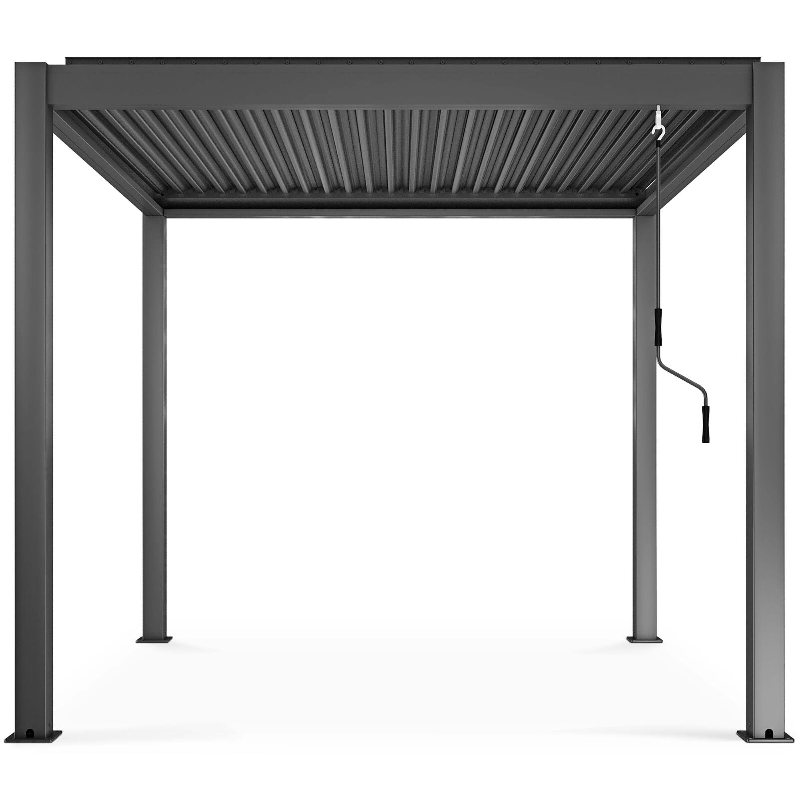 Freistehende bioklimatische Pergola aus Aluminium mit 3x3m und 1, 2 oder 3 Markisen