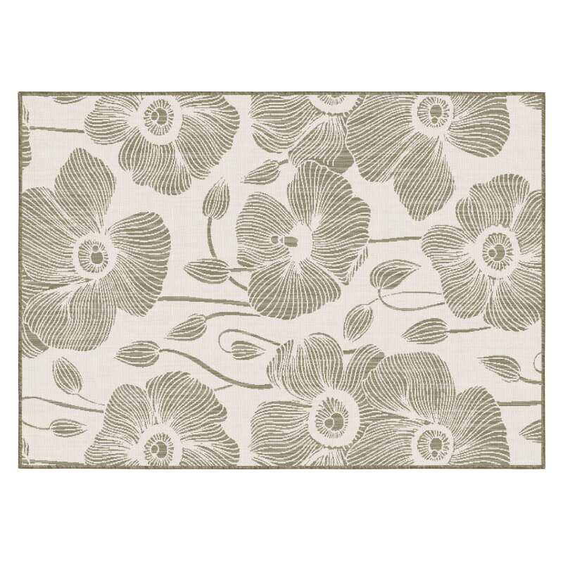 Rechteckiger, Teppich wendbarer fur den Aussenbereich aus Polypropylen 