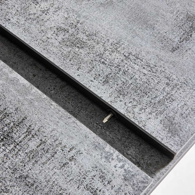 Rechteckiger, ausziehbarer Garten-Tisch (256/320 x 100 x 76 cm) aus Aluminium und DPC  (5/7)