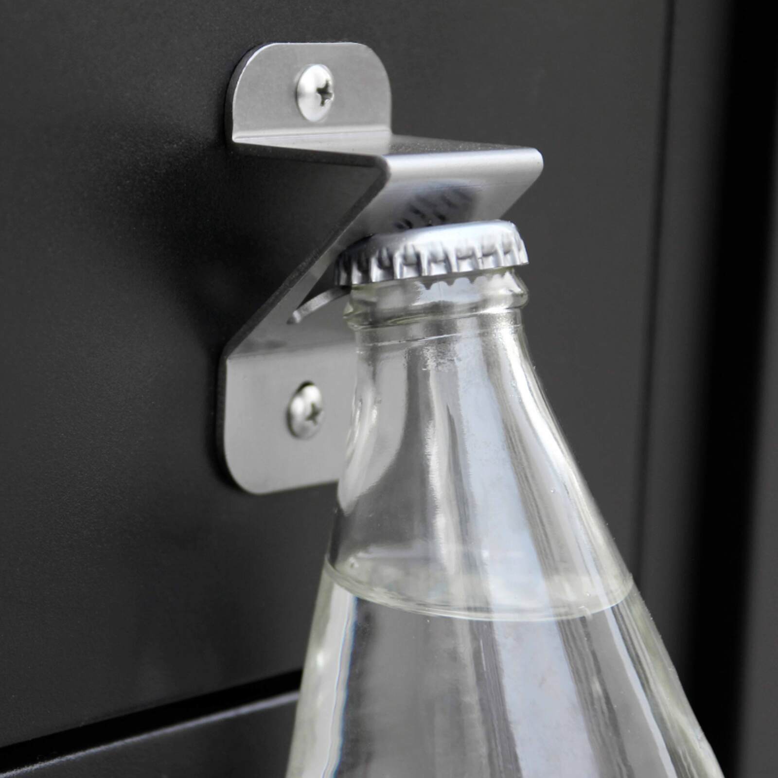 Spülenschrank mit 2 Türen aus schwarzem Stahl für die Outdoor-küche