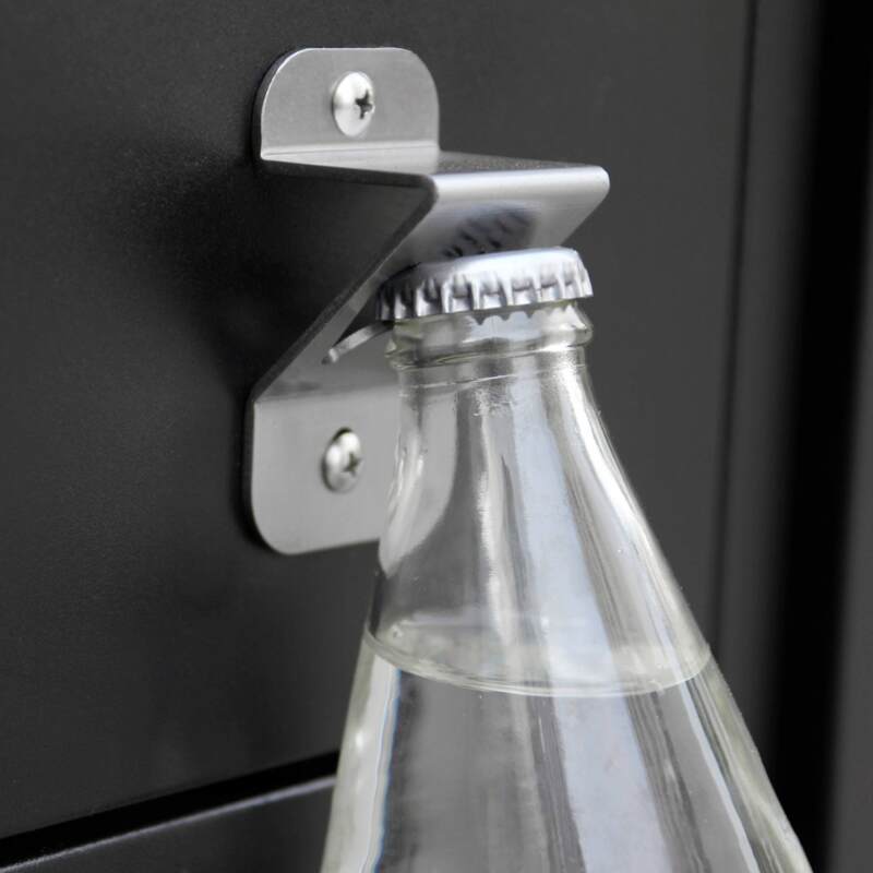 Spülenschrank mit 2 Türen aus schwarzem Stahl für die Outdoor-küche