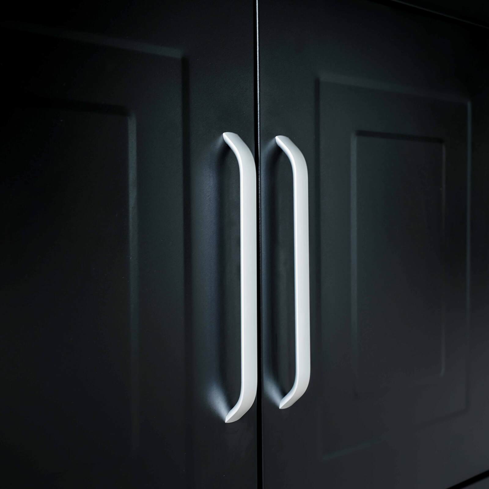 Spülenschrank mit 2 Türen aus schwarzem Stahl für die Outdoor-küche