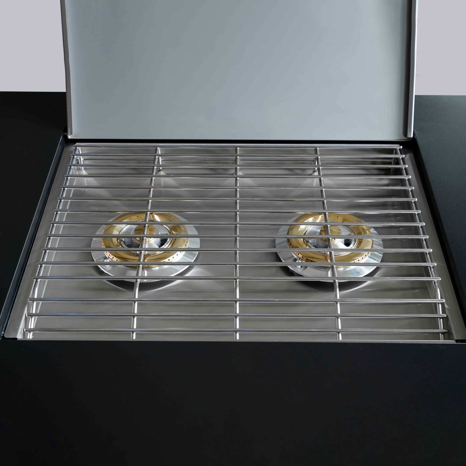 Edelstahl-Gasherdmodul mit 2 Brennern für die Outdoor-küche