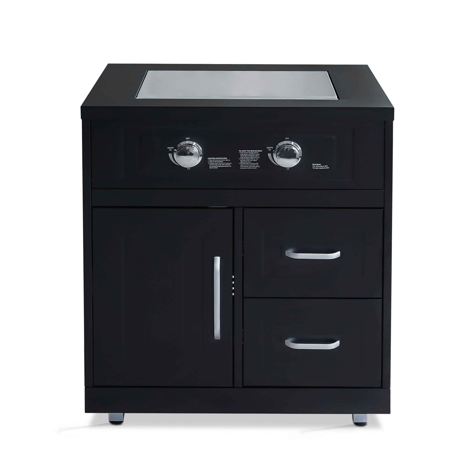 Edelstahl-Gasherdmodul mit 2 Brennern für die Outdoor-küche