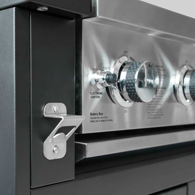 3-teilige Outdoor-Kochstation aus Stahl