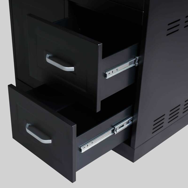 3-teilige Outdoor-Küche aus Stahl mit Gasherd