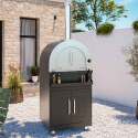 6-teilige Outdoor-Eckküche aus Stahl mit 3 Kochmodulen und Spüle
