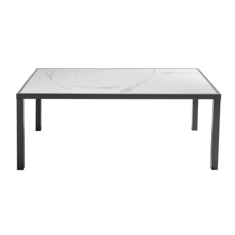 Gartentisch aus Marmor-Effekt-Keramik (185 x 95 x 74 cm)