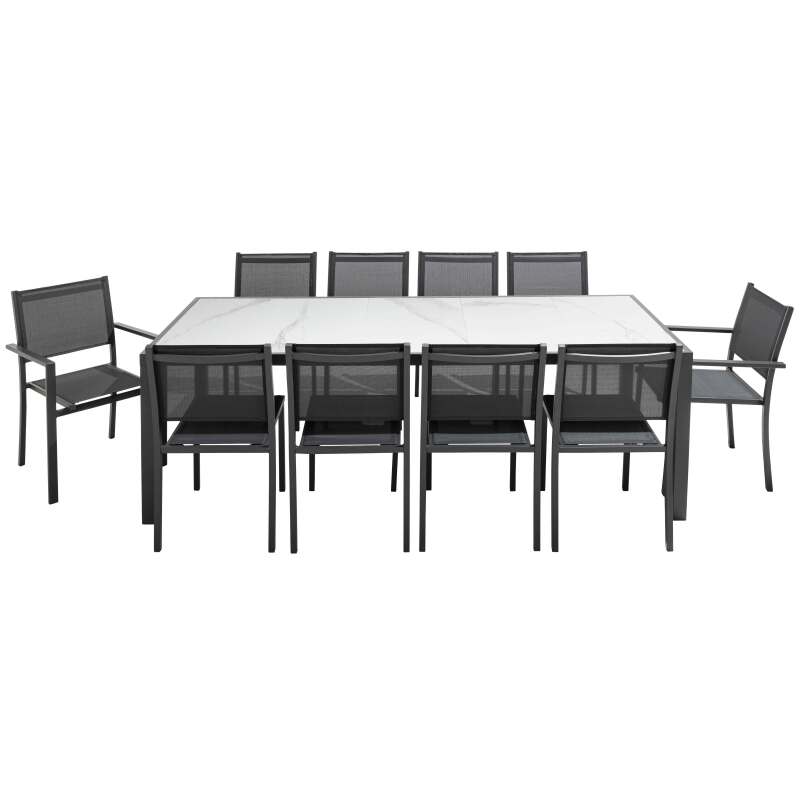 Gartentisch aus Marmor-Effekt-Keramik (230 x 95 x 74 cm)