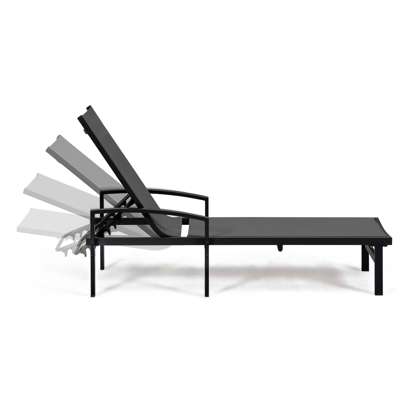 Set aus 2 Sonnenliegen mit Armlehnen, 5-fach verstellbar 