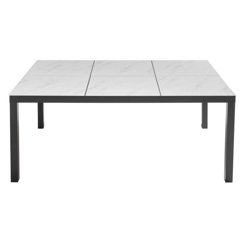 Gartentisch aus Marmor-Effekt-Keramik (182 x 121 x 74 cm)