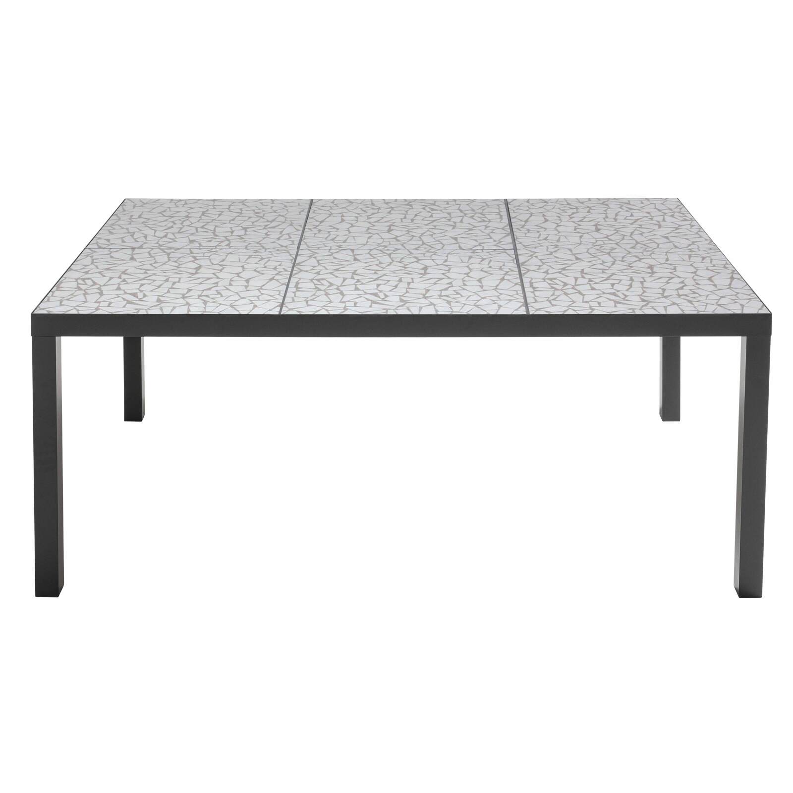 Gartentisch aus Keramik mit Mosaik-Effekt (182 x 121 x 74 cm) Gartentisch aus Keramik mit Mosaik-Effekt (182 x 121 x 74 cm)