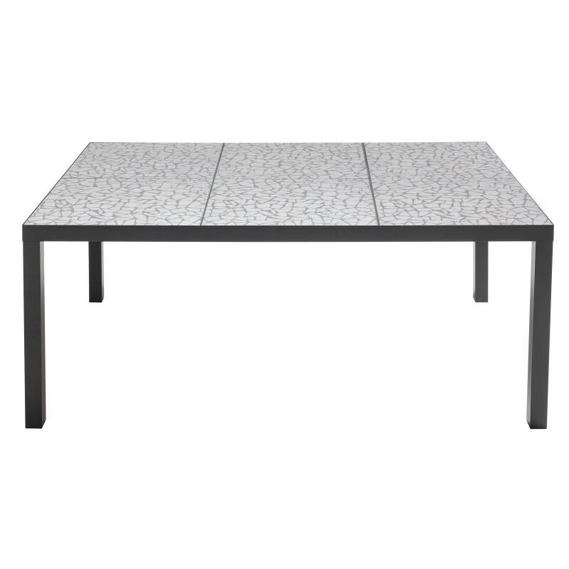 Gartentisch aus Keramik mit Mosaik-Effekt (182 x 121 x 74 cm)