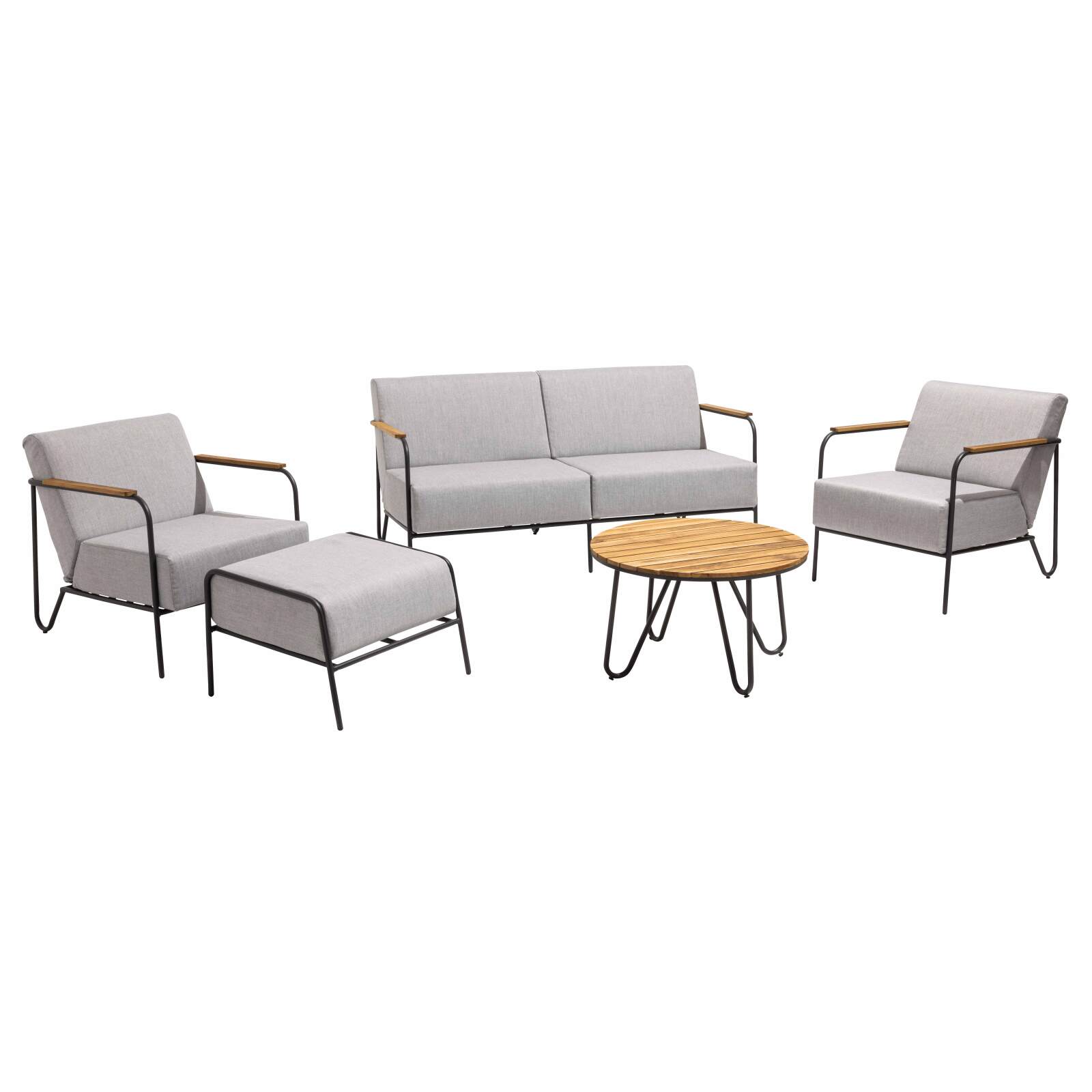 Gartenlounge-Set aus 100% FSC-zertifiziertem Teakholz für 4 Personen