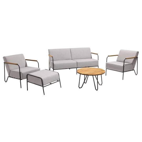 Gartenlounge-Set aus zertifiziertem Teakholz für 4 Personen | Oviala