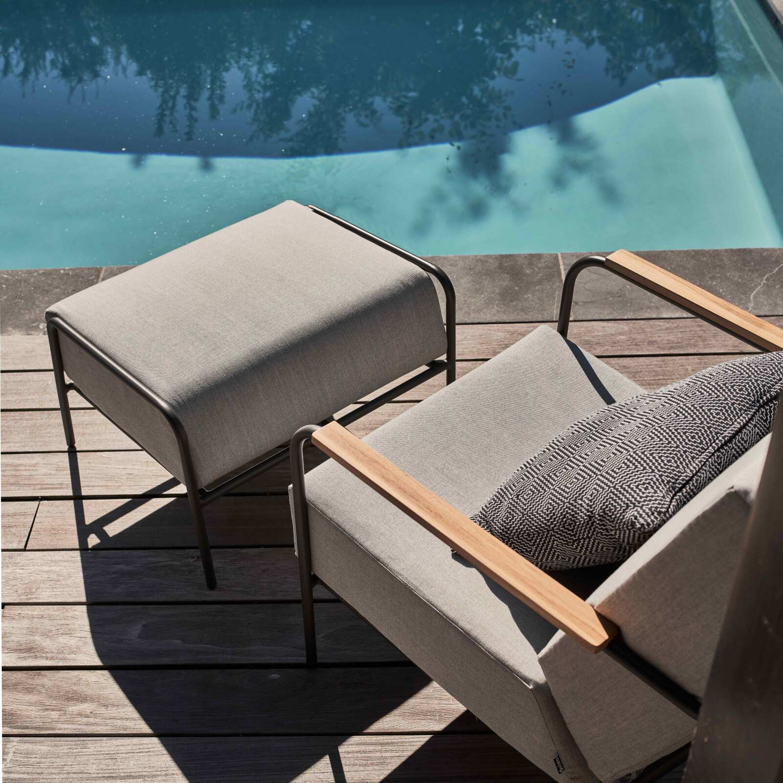 Gartenlounge-Set aus 100% FSC-zertifiziertem Teakholz für 4 Personen