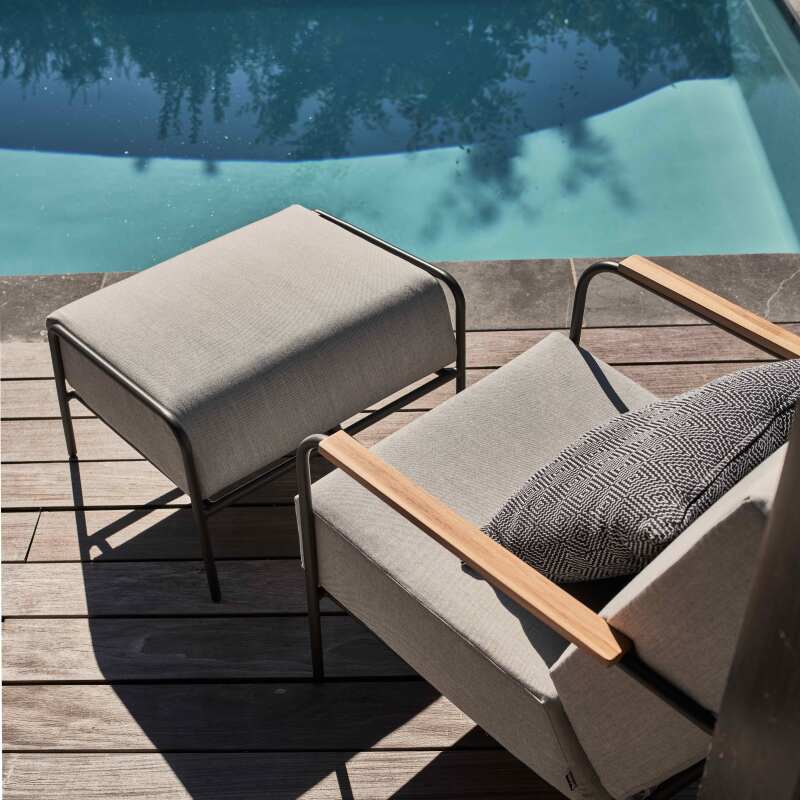 Gartenlounge-Set aus 100% FSC-zertifiziertem Teakholz für 4 Personen