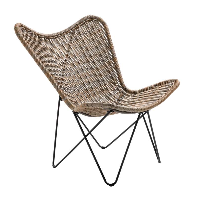 Set von 2 Gartensessel aus geflochtenem Harz 