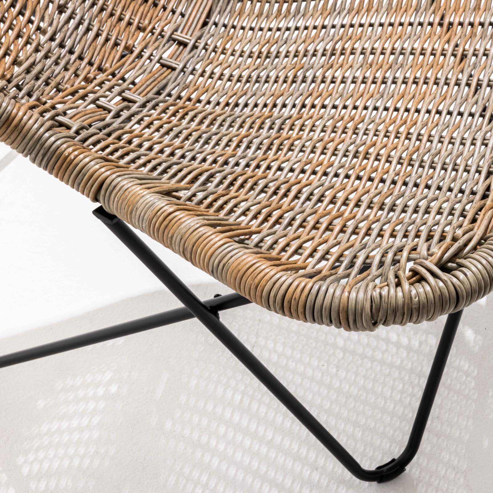 Set von 2 Gartensessel aus geflochtenem Harz 