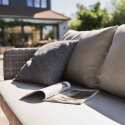 Gartenlounge-Set für 4 Personen aus geflochtenem Harz mit Tisch