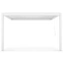 Wand bioklimatische Pergola 3x4m aus weißem Aluminium