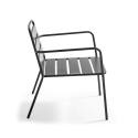 Niedriger Metall-Gartensessel 